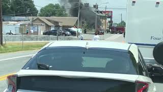 Fire Engine crashes through telephone pole [upl. by Trumann]