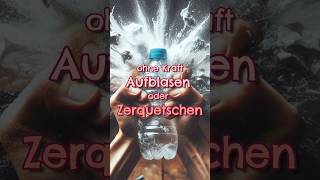 Warum zieht sich die Flasche zusammen  Experimente für Zuhause chemie experiment lehrer schule [upl. by Annael450]