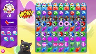 CANDY CRUSH SAGA COMBO PARTY 🔥🔥🔥 COLLECTING 1000 RED CANDIES 🍬  SPECIAL LEVEL 50 [upl. by Mirella]