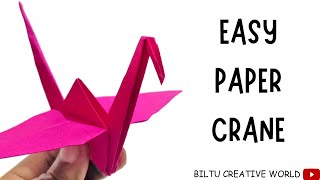 How to Fold Origami Cranes Hanging Mobile Tutorial Origami Crane  Paper Crane [upl. by Leirol]