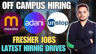 Latest OFF Campus Job Drives  2025  2024  2023 Batch Hiring  Fresher Jobs  New IT Hirings [upl. by Dasi]