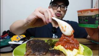 OMAD KETO MUKBANG STEAK AND EGGS 1450 Calories 140g Protein [upl. by Rebmaed]