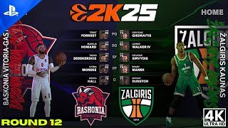 BASKONIA vs ZALGIRIS  EUROLEAGUE LIVE PS5™ PRO 4K60 ULTRA Realistic Gameplay [upl. by Aiseneg772]