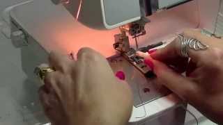 Pfaff Coverlock 30 Part 2 Converting to Rolled Hem and setting up for 5 thread with Safety Stitch [upl. by Sutniuq867]