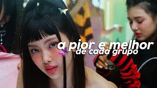 a pior e melhor música de cada grupo no kpop [upl. by Dnalro]