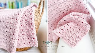 How to Make an Easy Crochet Baby Blanket [upl. by Sabsay]