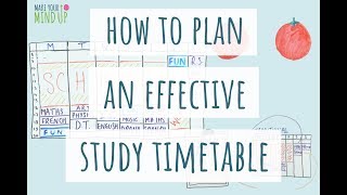 How To Make An EFFECTIVE STUDY TIMETABLE  Revision Timetable  Productivity [upl. by Cherri831]