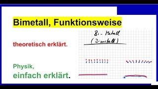 Bimetall Funktionsweise theoretisch erklärt Physik [upl. by Sampson]