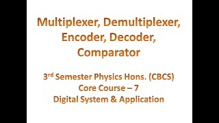 Multiplexer Demultiplexer Encoder Decoder [upl. by Neelrihs35]