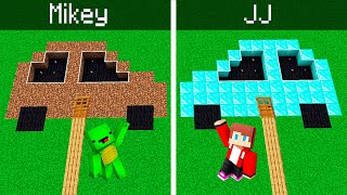 Rich JJ Diamond 2D Car vs Mikey Poor Dirt 2D CarInside Challenge in Minecraft [upl. by Katrine]