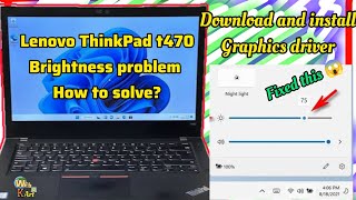 How to fix brightness problem in lenovo ThinkPad laptop  Windows 11 brightness problem fix [upl. by Yreffoeg820]