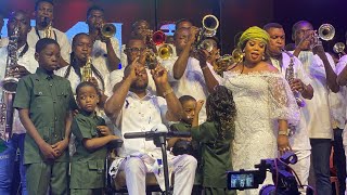 YINKA AYEFELE WITH WIFE amp CHILDREN ON STAGE AT HIS BIRTHDAY MEGA PRAISE CONCERT “JUDAH MEGA PRAISE” [upl. by Royd]