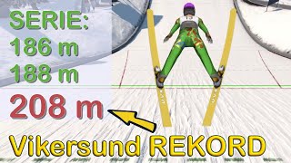 Skifliegen VIKERSUND Schanzenrekord 208m ❄️ SkiJumping 20212022 RawAir [upl. by Lisette]