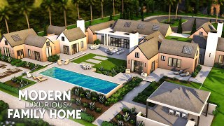 Sims 4 Modern Luxury Family Home  The Sims 4 Speed Build No CC [upl. by Ssac]