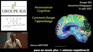 Neurosciences cognitives comment changer lapprentissage  JeanLuc Berthier [upl. by Anitnamaid]