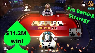 Zynga Poker Big Win  How to 10x your money in 10 minutes [upl. by Oneil]