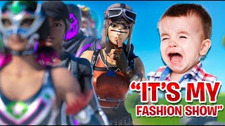 I TOOK OVER A 9 YEAR OLDS FORTNITE FASHION SHOW [upl. by Nairrod247]