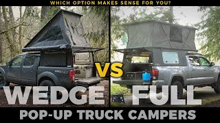 Wedgestyle vs Full PopUp Truck Campers in 6 minutes [upl. by Miharbi246]