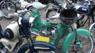 Oude oldtimer brommer bromfiets show in Schoonhoven koningsdag 2014 [upl. by Aiderfla799]