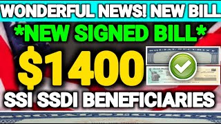 Wonderful News 1400 Stimulus Check For Social Security SSI SSDI VA Beneficiaries New Signed Bill [upl. by Warde71]