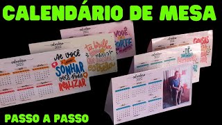 COMO FAZER CALENDÁRIO DE MESA [upl. by Vigor]