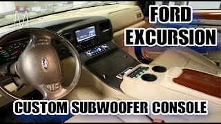 Ford Excursion Center Console Subwoofer Enclosure Build Walkthrough [upl. by Ahsa]