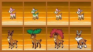 Shiny Deerling amp Sawsbuck Seasonal Variants Showcase in Pokémon Black 2 [upl. by Eissel334]