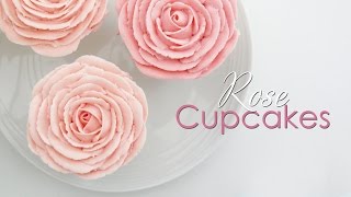 Rose Cupcake  Piping Technique Tutorial [upl. by Deedahs]