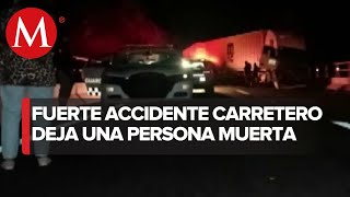 Cierran Autopista GuadalajaraColima tras accidente vial [upl. by Enywtna563]