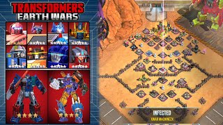 Transformers Earth Wars Warpath Vs Infected Xwar Machinezx [upl. by Aitat652]