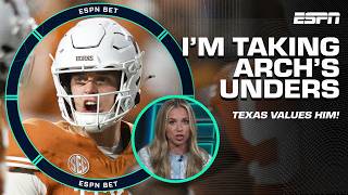 Arch Manning is VALUABLE for Texas 👀 Take the UNDER because Texas isnt RISKING HIM  ESPN BET Live [upl. by Sawtelle]