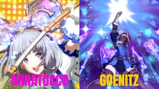 GBVSR High Level Gameplay Minatocco Vikala VS Goenitz Djeeta [upl. by Harrell]