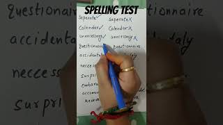 Spelling test ✍️ subscribe englishgrammar english education [upl. by Nyrem944]