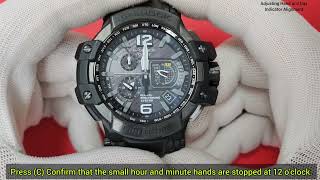 Casio GShock GPW1000  Module 5410  Hands home position adjustment tutorial [upl. by Benjie]