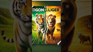 Tigon vs Liger The Battle of the Hybrid Beasts 🐅 animals tiger [upl. by Walkling]