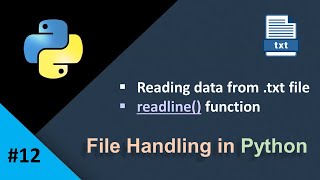 Reading Data in File Handlingreadline Function in PythonFile Handling in Python [upl. by Waxler248]