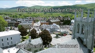 First UMC Oneonta NY Livestream 111024 1030 am 25th Sunday after Pentecost [upl. by Kevon644]