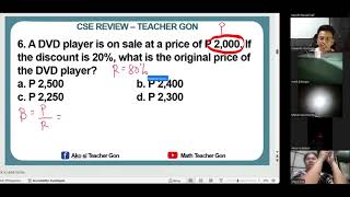 CSE AUGUST 2024  Math Reviewer by Teacher Gon [upl. by Agnew286]