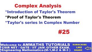 25 TaylorsTheorem in Complex Analysis  Proof of Taylors Theorem Taylors series in Complex [upl. by Yeung476]