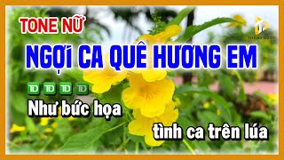 NGỢI CA QUÊ HƯƠNG EM Karaoke CHA CHA CHA TONE NỮ Nhạc Sống 2025 Âm Thanh Hay  Karaoke Tình Sầu [upl. by Anauqahs]