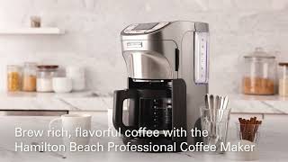 Coffee Maker  Hamilton Beach® Professional  12 Cup Programmable Coffee Maker 49500 [upl. by Ahsoet]