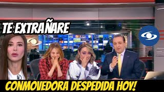 ALEJANDRA GIRALDO PERIODISTA de CARACOL NOS DEJA HOY CONMOVEDORA DESPEDIDA [upl. by Filberto]