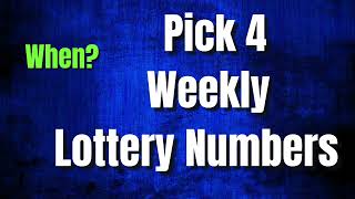 Pick 4 Lottery Number Weekly Suggestions for October 22October 28 [upl. by Bosch]