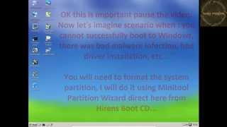 How to BackUp amp Restore system partition in Hirens Boot CD [upl. by Janeen]