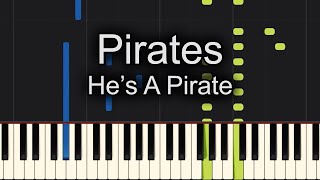 Hes A Pirate Piano Tutorial Synthesia [upl. by Iclek]