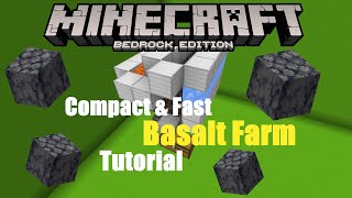 Minecraft Bedrock  Super Fast Basalt Farm 116 Tutorial  576 Basalt per Minute [upl. by Dnivra684]