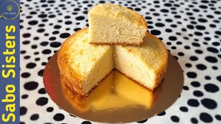 Easy Vanilla Sponge Cake Recipe  How to make Basic Vanilla Cake Recipe By Sabo Sisters [upl. by Aseela]