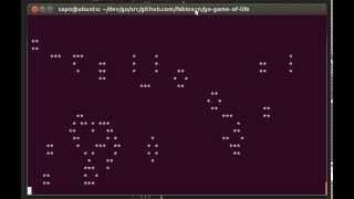 Conways game of life implementation in Go [upl. by Ellenig486]