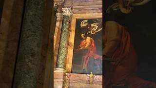 Caravaggio’s triptych masterpiece of chiaroscuro in Rome italy italianart masterpiece shorts [upl. by Narol]