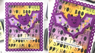 Halloween Bat Shaker Card [upl. by Nahtanhoj]